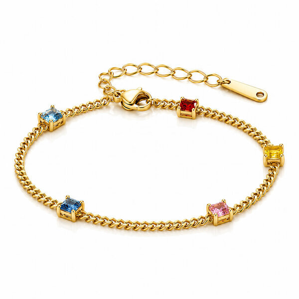 Bracelet, 18K Gold Plated Steel