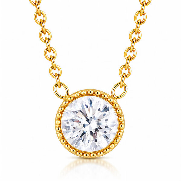 Necklace, 18K Gold Plated Steel