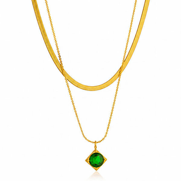 PVD Gold-Plated Stainless Steel Necklace - Intensity