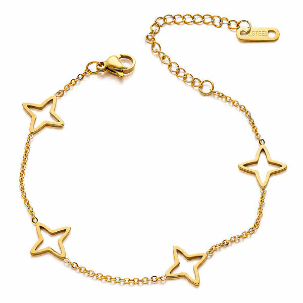 "Stars" PVD Gold-Plated Stainless Steel Bracelet - Intensity