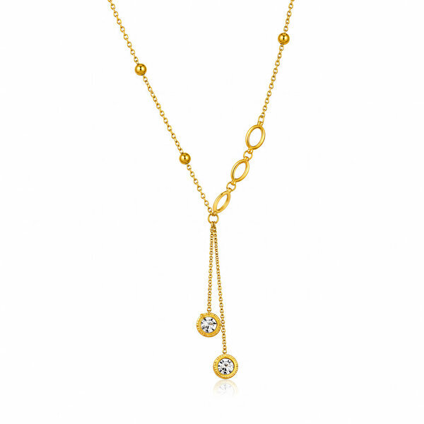 Necklace, 18K Gold Plated Steel