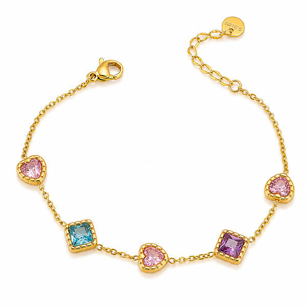 Bracelet, 18K Gold Plated Steel