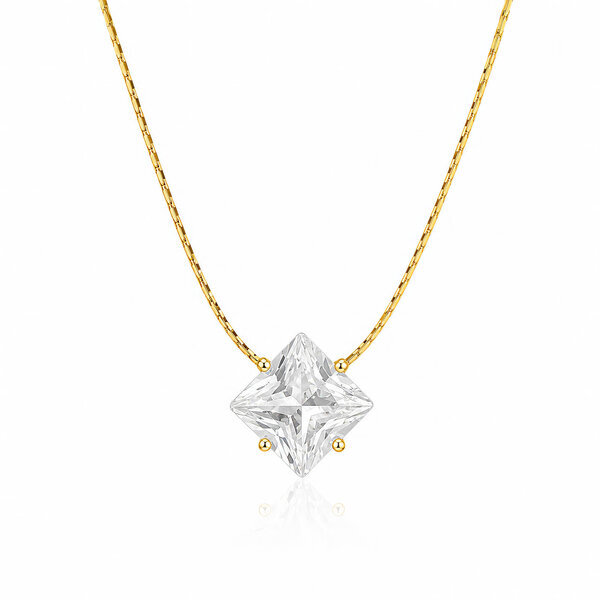 Necklace, 18K Gold Plated Steel