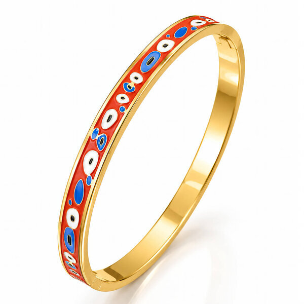 Bracelet, 18K Gold Plated Steel