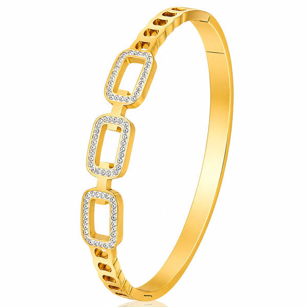 Bracelet, 18K Gold Plated Steel
