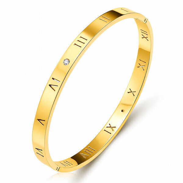 Bracelet, 18K Gold Plated Steel