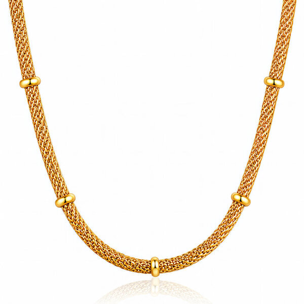 Bracelet, 18K Gold Plated Steel