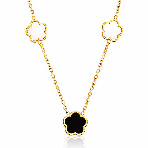 "Flower Meadow" PVD Gold-Plated Stainless Steel Necklace - Intensity