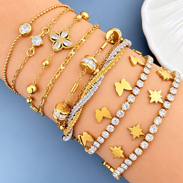 PVD Gold-Plated Stainless Steel Bracelet - Intensity