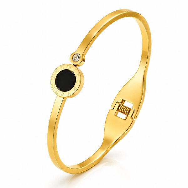 Bracelet, 18K Gold Plated Steel
