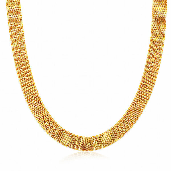 Necklace, 18K Gold Plated Steel