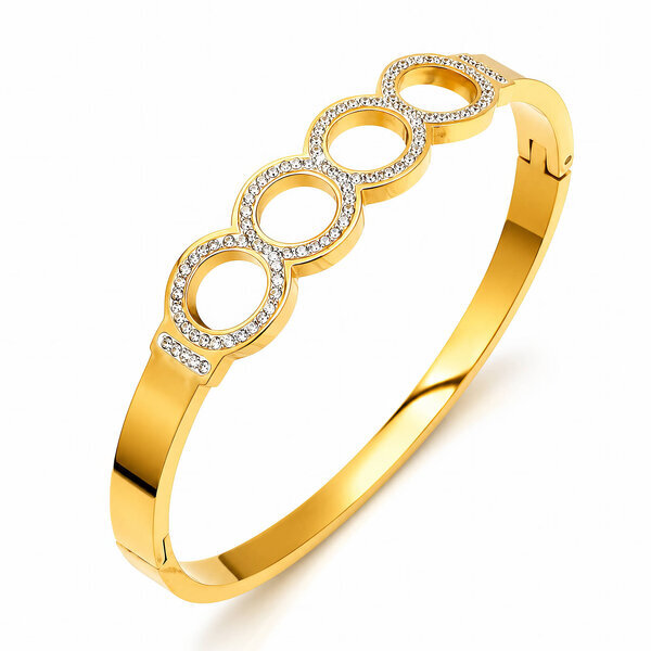 Bracelet, 18K Gold Plated Steel