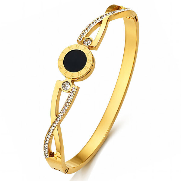 Bracelet, 18K Gold Plated Steel