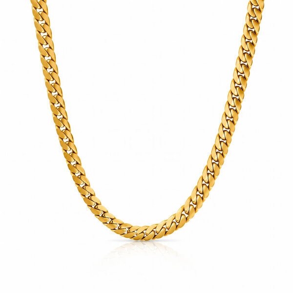 Necklace, 18K Gold Plated Steel