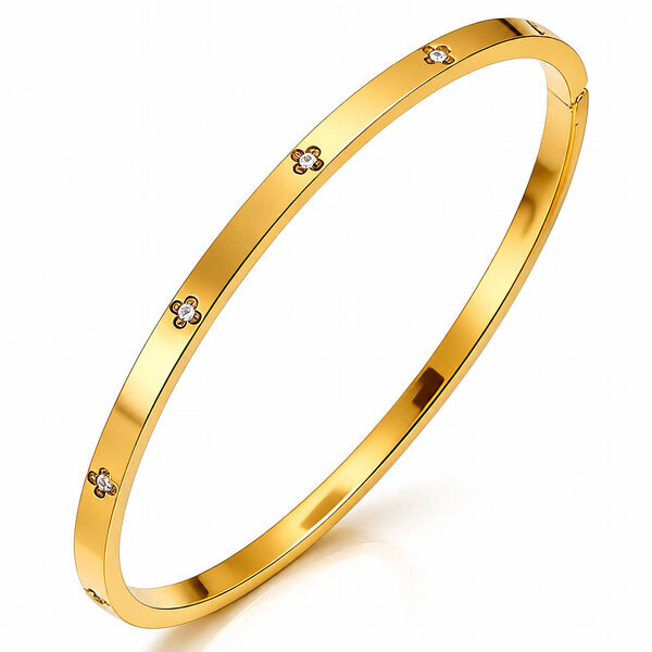 "Flower Meadow" PVD Gold-Plated Stainless Steel Bracelet - Intensity