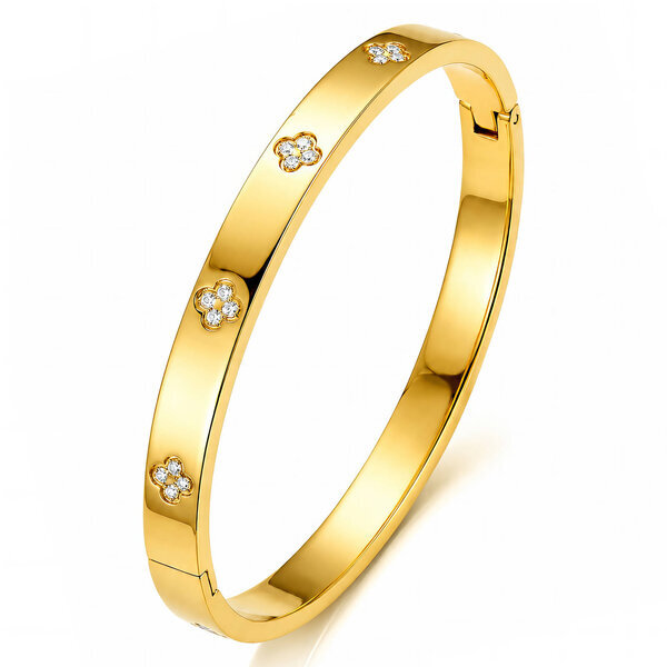 "Flower Meadow" Bracelet, 18K Gold Plated Steel