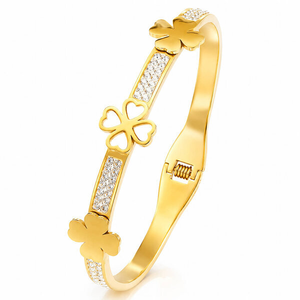 "Flower Meadow" PVD Gold-Plated Stainless Steel Bracelet - Intensity