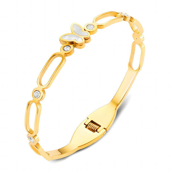 "Butterfly" PVD Gold-Plated Stainless Steel Bracelet - Intensity