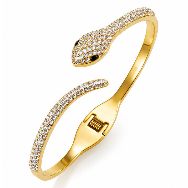 18K gold plated Stainless steel  "Snake" bracelet, Intensity