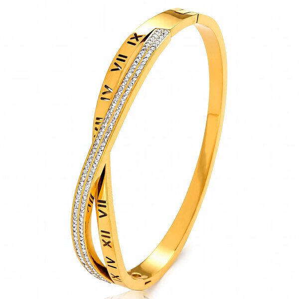 18K gold plated Stainless steel bracelet, Intensity