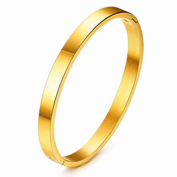 Bracelet, 18K Gold Plated Steel