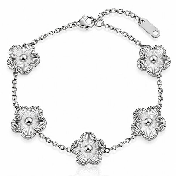 "Flower Meadow" Bracelet, Stainless Steel