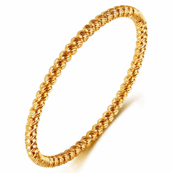 Bracelet, 18K Gold Plated Steel