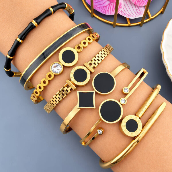 PVD Gold-Plated Stainless Steel Bracelet - Intensity