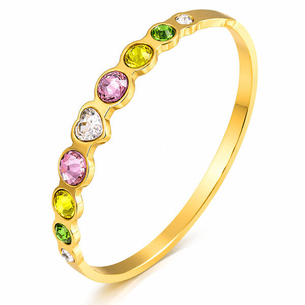 "Heart" PVD Gold-Plated Stainless Steel Bracelet - Intensity