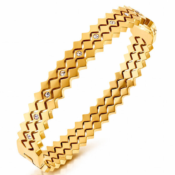 PVD Gold-Plated Stainless Steel Bracelet - Intensity