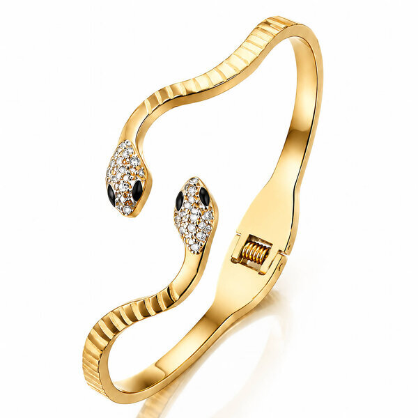 "Snakes" PVD Gold-Plated Steel Bracelet - Intensity