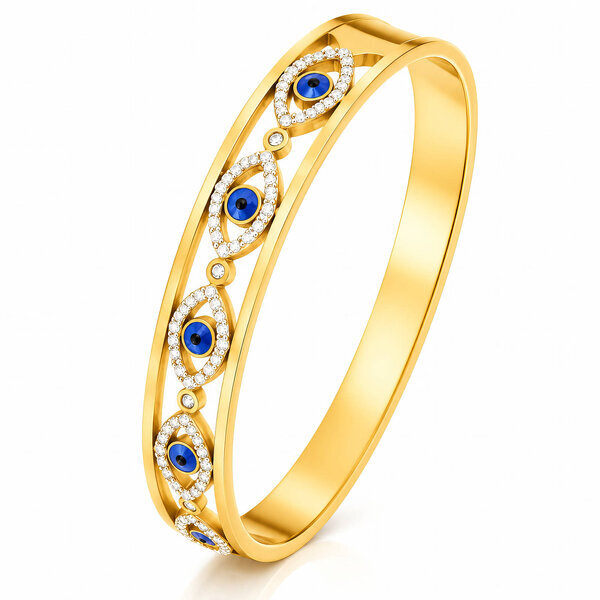 "Evil Eyes" PVD Gold-Plated Stainless Steel Bracelet - Intensity