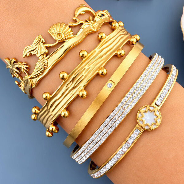 PVD Gold-Plated Stainless Steel Bracelet - Intensity
