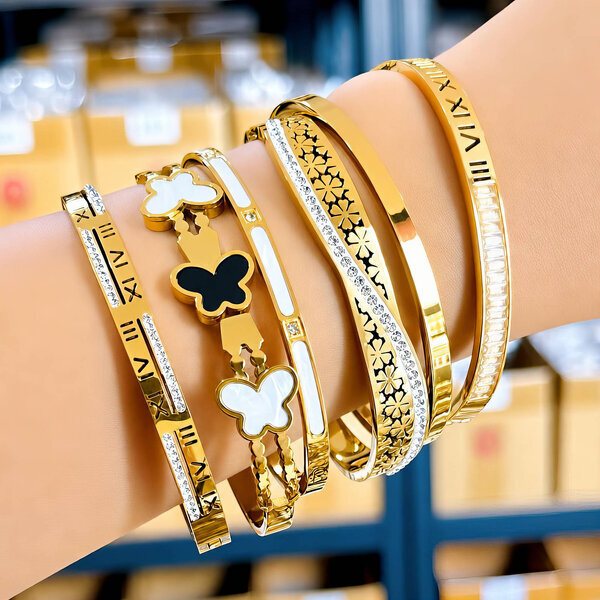PVD Gold-Plated Stainless Steel Bracelet - Intensity