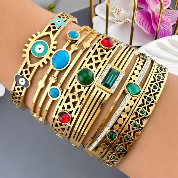PVD Gold-Plated Stainless Steel Bracelet - Intensity