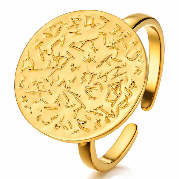 PVD Gold-Plated Stainless Steel Ring - Intensity