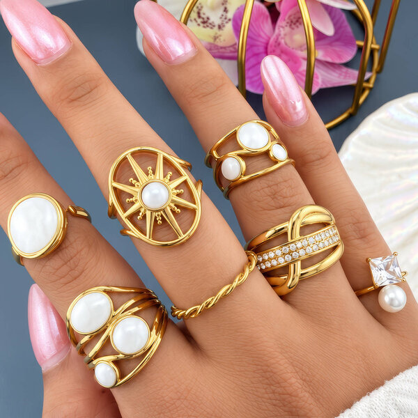 PVD Gold-Plated Stainless Steel Ring - Intensity