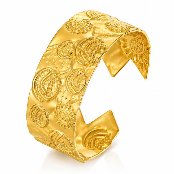 "Sun" PVD Gold-Plated Stainless Steel Bracelet - Intensity