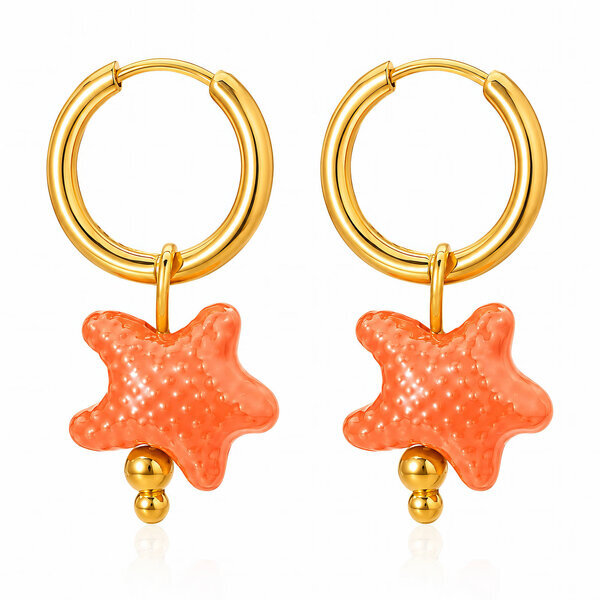 "Stars" PVD Gold-Plated Stainless Steel Earrings - Intensity