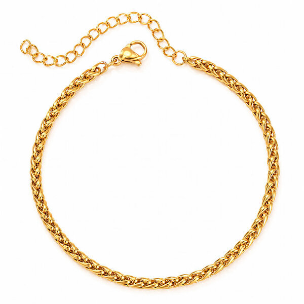 Bracelet, 18K Gold Plated Steel