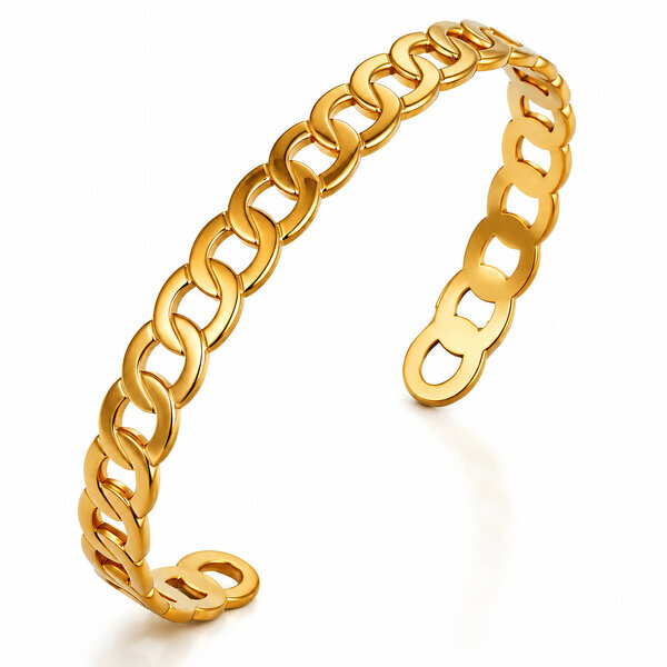 PVD Gold-Plated Stainless Steel Bracelet - Intensity