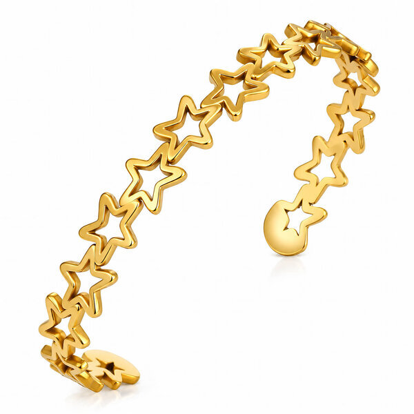 "Stars" PVD Gold-Plated Stainless Steel Bracelet - Intensity