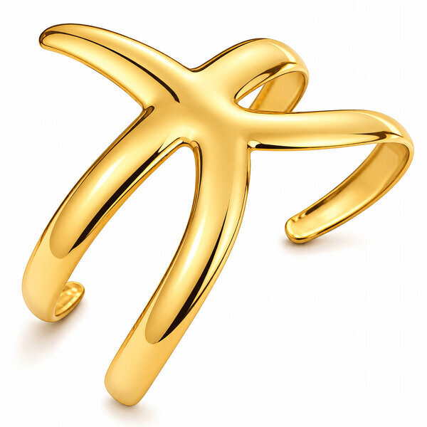 "Starfish" PVD Gold-Plated Steel Bracelet - Intensity