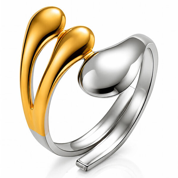 PVD Gold-Plated Stainless Steel Ring - Intensity