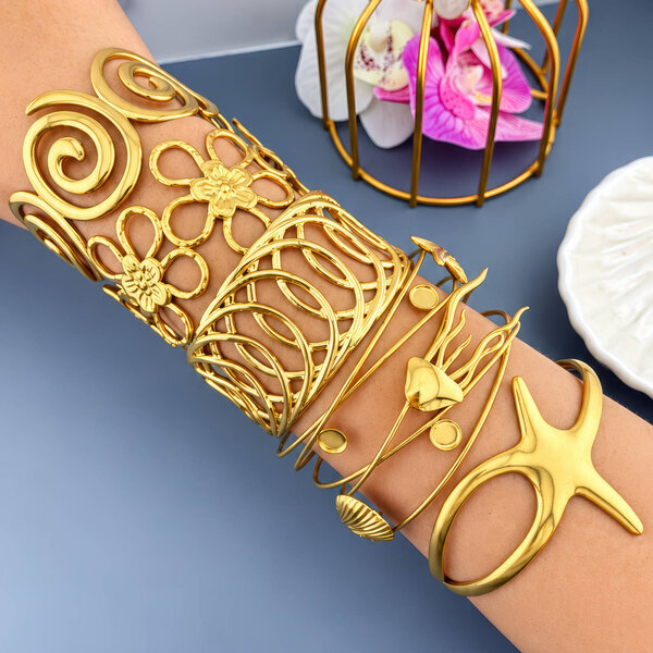 PVD Gold-Plated Stainless Steel Bracelet - Intensity