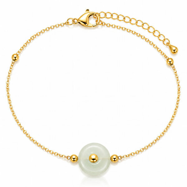 Bracelet, 18K Gold Plated Steel