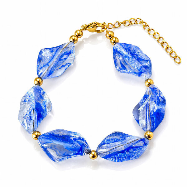 Bracelet, 18K Gold Plated Steel