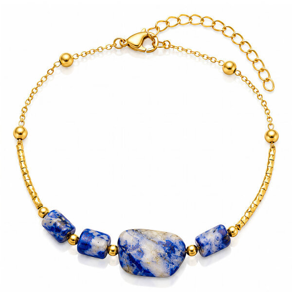Bracelet, 18K Gold Plated Steel