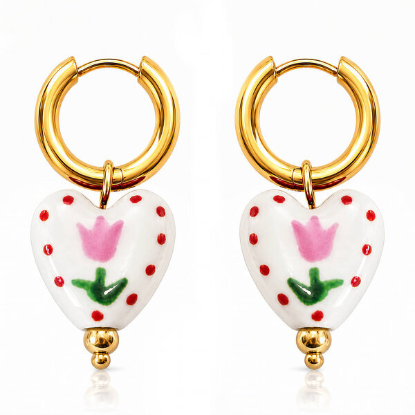 "Hearts" Earrings - Bubble Pop