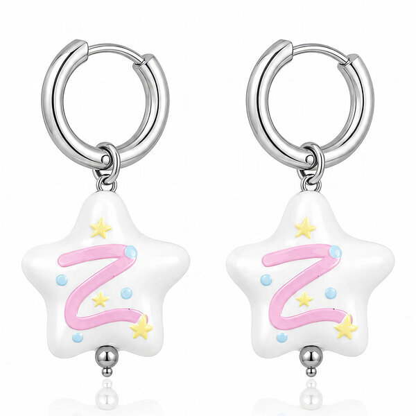 "Star" Earrings, Stainless Steel